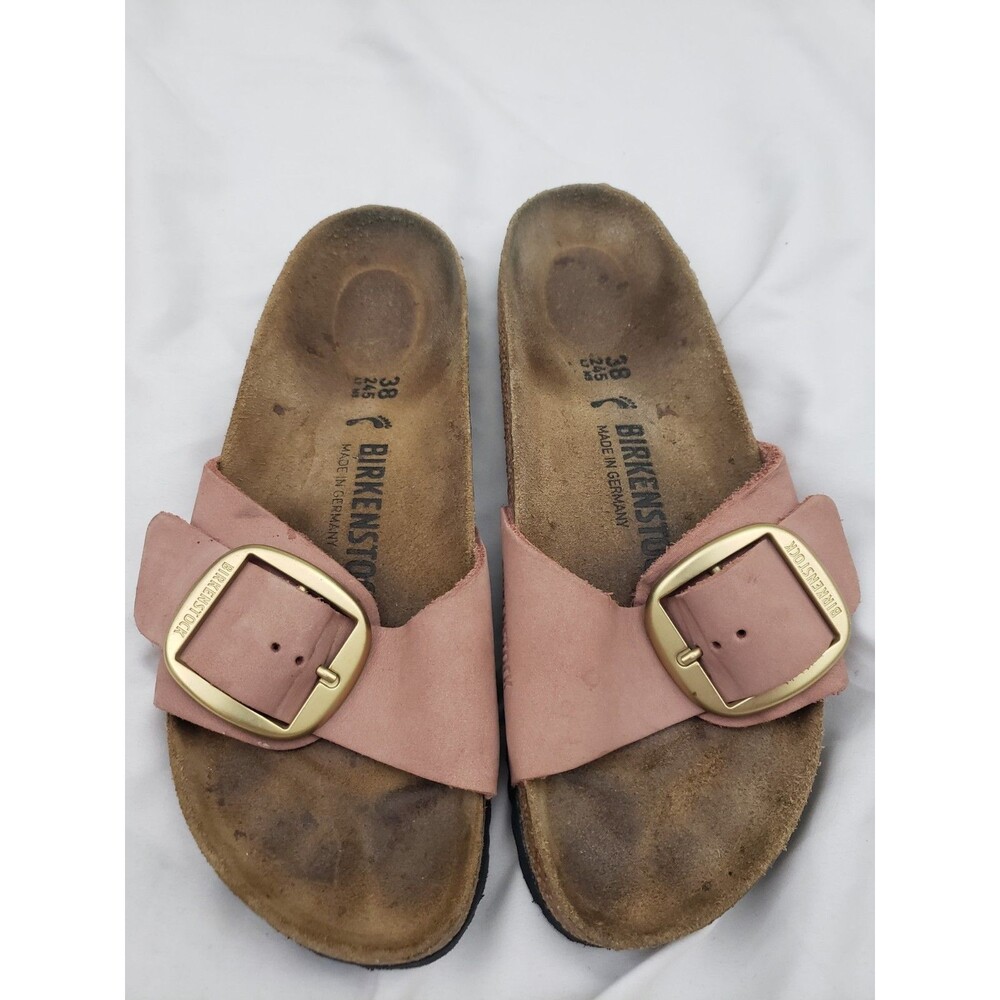 Birkenstock Pink Gold Buckle Madrid Sandals 38